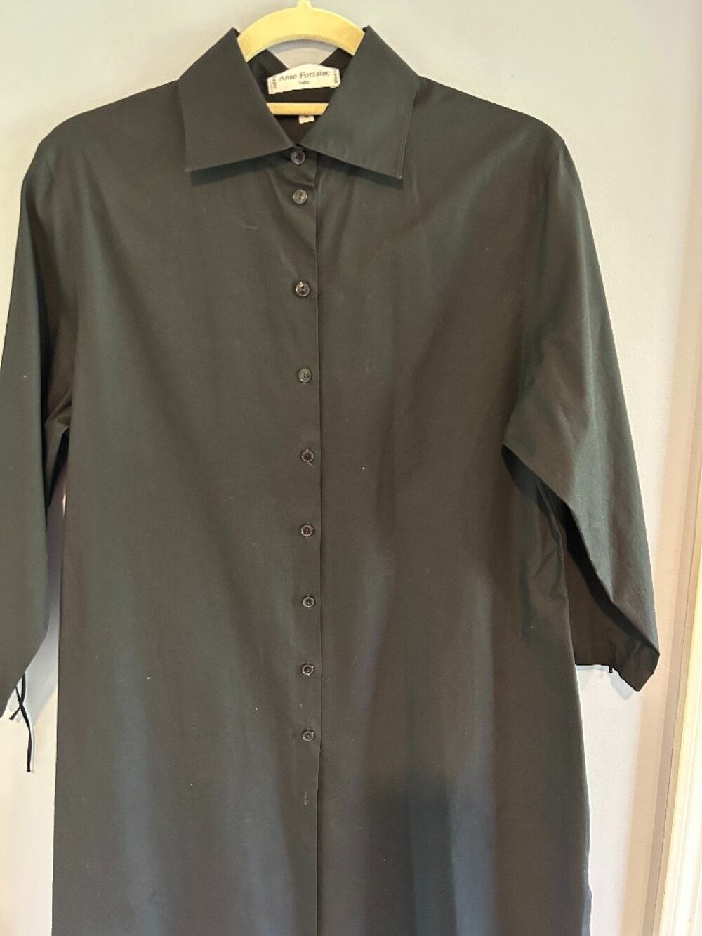 Anne Fontaine Paris Black Dress, Women's 4 (US L), 3/4 sleeve